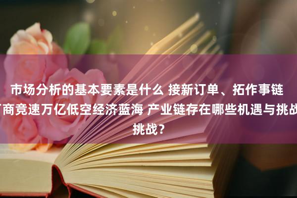 市场分析的基本要素是什么 接新订单、拓作事链 厂商竞速万亿低空经济蓝海 产业链存在哪些机遇与挑战？