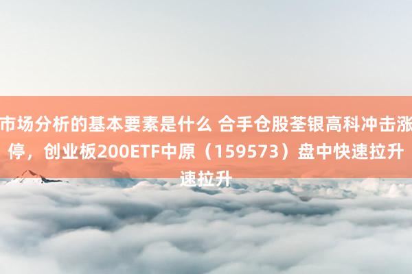 市场分析的基本要素是什么 合手仓股荃银高科冲击涨停，创业板200ETF中原（159573）盘中快速拉升