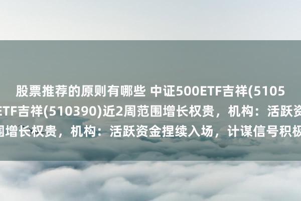 股票推荐的原则有哪些 中证500ETF吉祥(510590)高涨1%，沪深300ETF吉祥(510390)近2周范围增长权贵，机构：活跃资金捏续入场，计谋信号积极主导行情