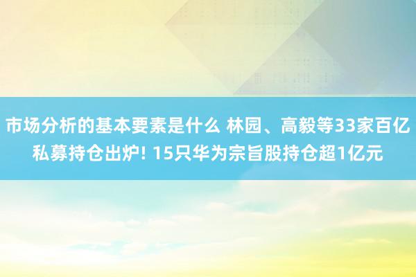 市场分析的基本要素是什么 林园、高毅等33家百亿私募持仓出炉! 15只华为宗旨股持仓超1亿元