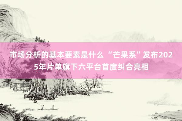 市场分析的基本要素是什么 “芒果系”发布2025年片单旗下六平台首度纠合亮相