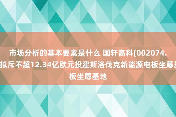 市场分析的基本要素是什么 国轩高科(002074.SZ)拟斥不超12.34亿欧元投建斯洛伐克新能源电板坐蓐基地