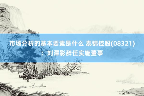 市场分析的基本要素是什么 泰锦控股(08321)：刘潭影辞任实施董事