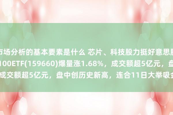 市场分析的基本要素是什么 芯片、科技股力挺好意思股，纳指两连阳，纳指100ETF(159660)爆量涨1.68%，成交额超5亿元，盘中创历史新高，连合11日大举吸金4.75亿元！