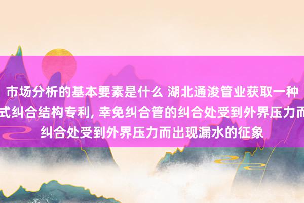 市场分析的基本要素是什么 湖北通浚管业获取一种PE供水管的承插式纠合结构专利, 幸免纠合管的纠合处受到外界压力而出现漏水的征象