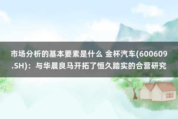 市场分析的基本要素是什么 金杯汽车(600609.SH)：与华晨良马开拓了恒久踏实的合营研究