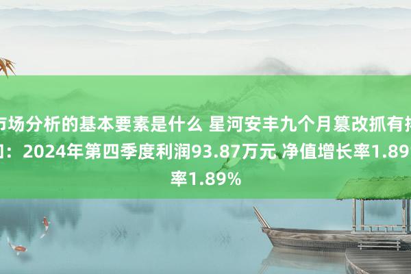 市场分析的基本要素是什么 星河安丰九个月篡改抓有搀和：2024年第四季度利润93.87万元 净值增长率1.89%